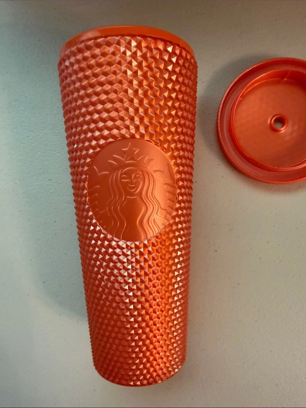 Starbucks Limited edition studded, tumbler orange pearl Halloween 24 oz Venti